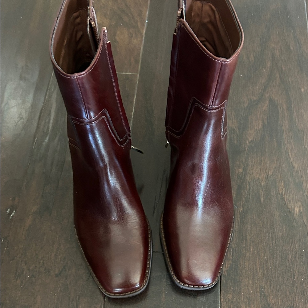 NWOB Women’s Naturalizer 27 EDIT ERICA Leather Boots Cappuccino Brown Size 7.5
